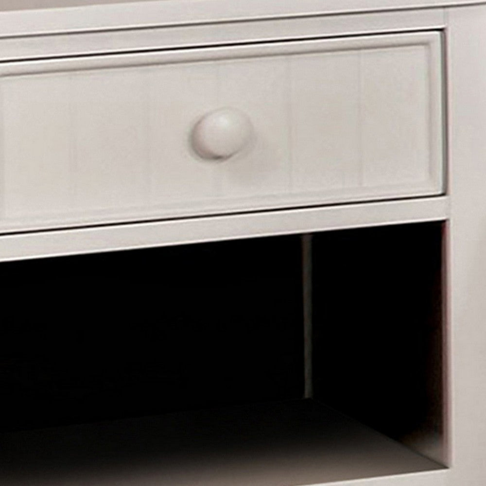 Omnus Wood Night Stand, White Finish